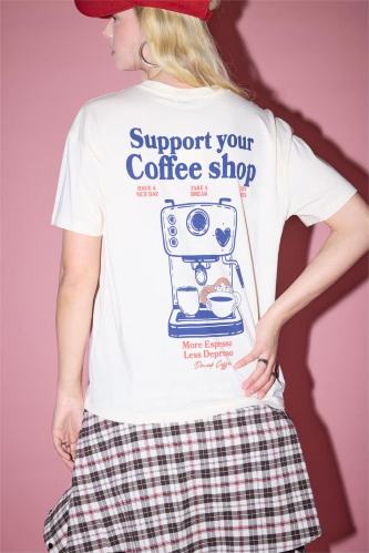 Resim Defacto Kadın T-shirt G2437AX/ER103