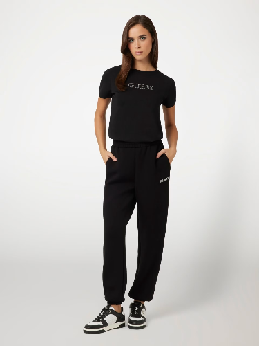 Resim Guess Athleisure  Kadın  T-shirt V3BI11J1314-JBLK Brıana Ss T-Shırt