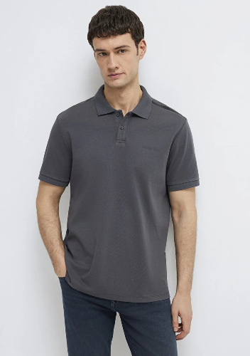 Resim Mavi Polo Yaka Erkek T-shirt M0613136-89100