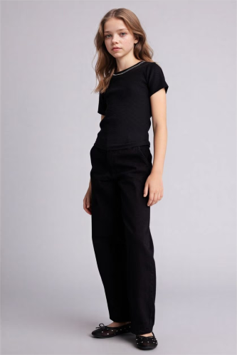 Resim Defacto Kız Çocuk T-shirt G7234A8/BK81