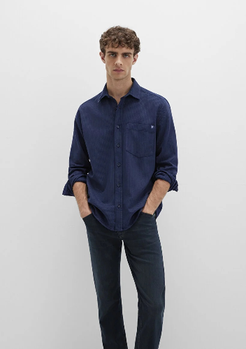 Resim Mavi Erkek Uzun Kol Gömlek M0211775-91324