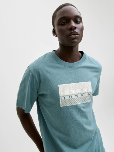 Resim Jack & Jones Jcofusıon Dots Prınt Tee Ss Crew Sn Erkek T-Shirt 12289863