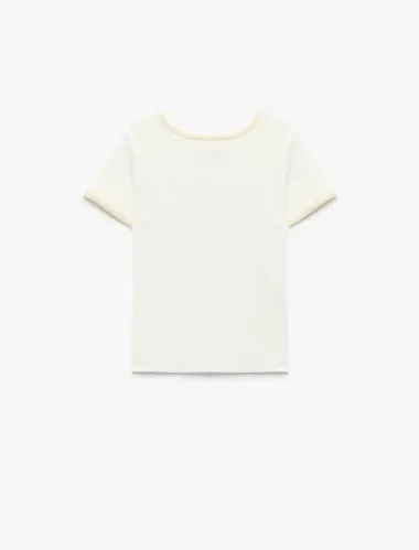 Resim Koton Kız Çocuk T-shirt 6SKG10633AK