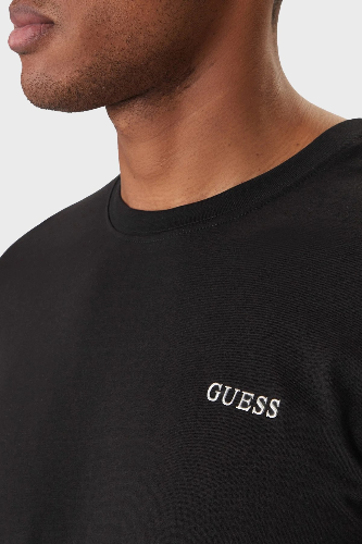 Resim Guess Athleisure  Erkek  T-shirt Z6RI17I3Z14-JBLK Marzıo Cn Ss T-Shırt