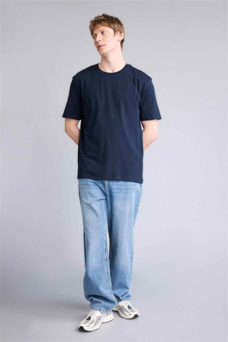 Resim Defacto Erkek T-shirt V7699AZ/NV64