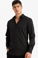 Resim Defacto Erkek  Uzun Kol Gömlek F9884AX/BK81