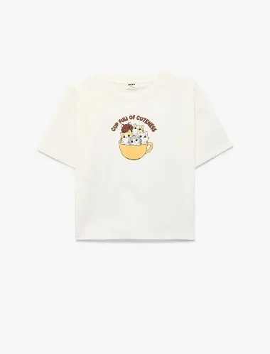 Resim Koton Kız Çocuk T-Shirt 6Skg10586Ak