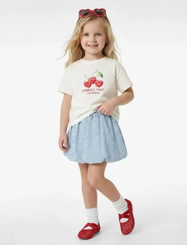 Resim Koton Kız Bebek T-shirt 6SMG10152AK