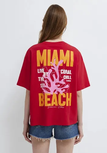 Resim Mavi Kadın T-shirt M1613927-82054