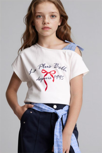 Resim Defacto Kız Çocuk T-shirt H1437A8/ER105