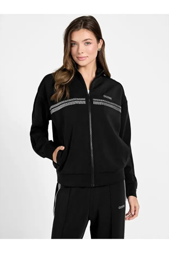 Resim Guess Athleisure  Kadın  Sweat V6RQ01KCAY2-JBLK Berthe Hıgh Neck Full-Zıp Swea