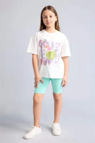 Resim Defacto Kız Çocuk T-shirt H6109A8/ER105