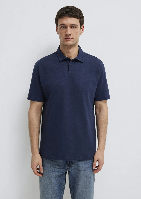 Resim Mavi Polo Yaka Erkek T-shirt M0613152-70490