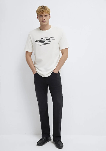 Resim Mavi Erkek T-shirt M0613131-70057