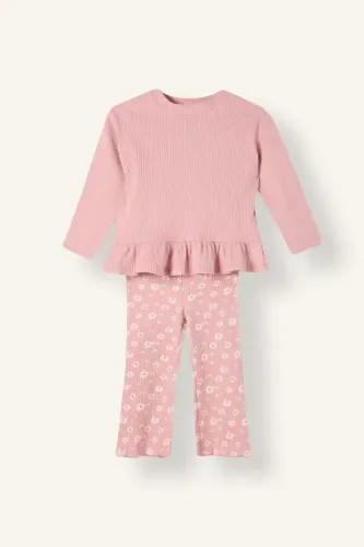 Resim Defacto Kız Bebek Sweat Takım I2906A5/BR138