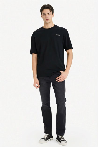 Resim Defacto Erkek T-shirt F8172AX/BK81