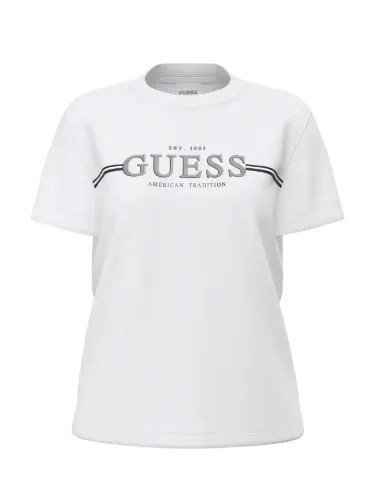Resim Guess Pure White Kadın T-Shirt V6Bı15K6743-G011