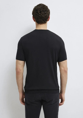 Resim Mavi Erkek Triko T-shirt M0710250-900