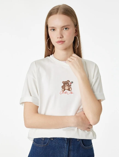 Resim Koton Kadın T-shirt 6SAL10135IK