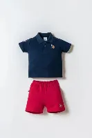 Resim U.S. Polo Assn Bebek Erkek Bebek Şort Takım Usb2885