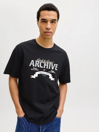 Resim Jack & Jones Jjedover Denım Tee Ss O-Neck Sn Erkek T-Shirt 12290417