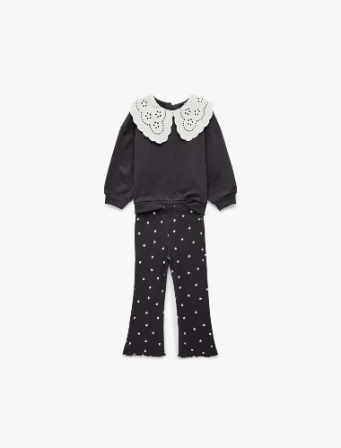 Resim Koton Kız Bebek Sweat Takım 6Wmg10047Ak