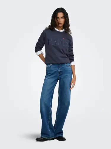 Resim Only Jdyparıs L/S Emb Sweat Jrs Noos Kadın Sweat 15221015