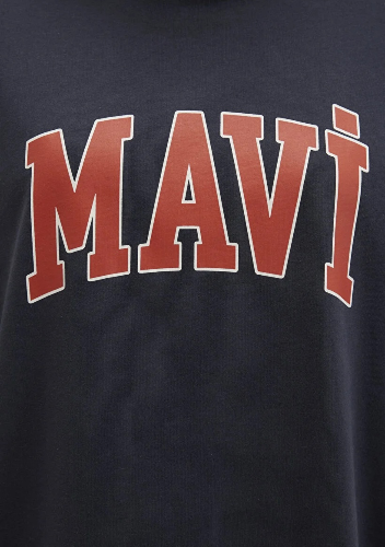 Resim Mavi Baskılı Kadın T-shirt M1600843-82185