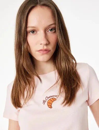 Resim Koton Kadın T-shirt 6SAL10713IK