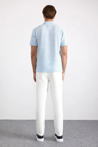 Resim Süvari Polo Yaka V Patlı T-shirt Sts1014000005