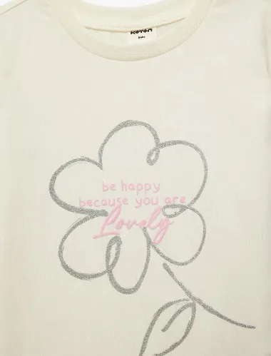 Resim Koton Kız Bebek T-shirt 6SMG10147AK