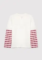 Resim Mavi Kız Çocuk T-shirt M7610503-70057