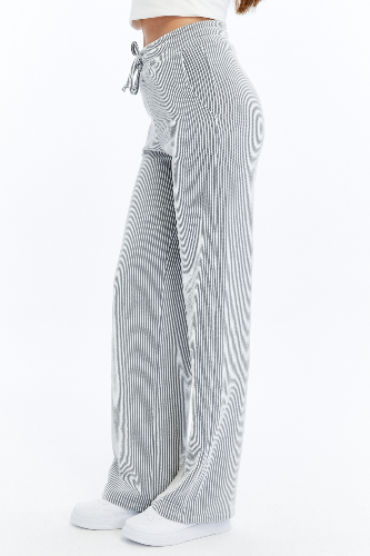 Resim Viole&More Kadın Kanvas Pantolon 2497 Çizgili