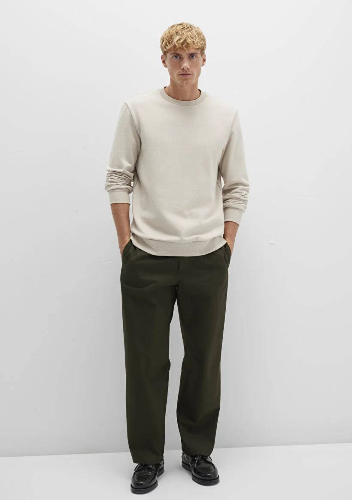 Resim Mavi Bisiklet Yaka Erkek Sweat M0S10457-35111