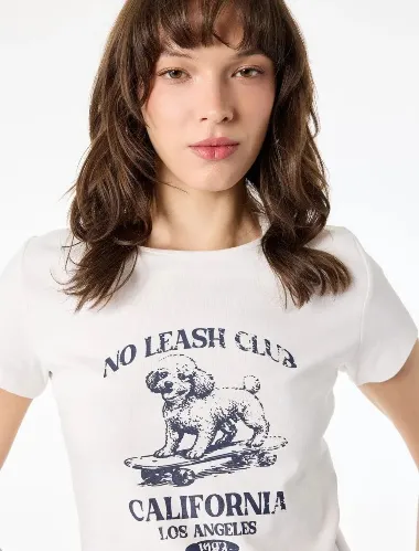 Resim Koton Kadın T-shirt 6SAL10874IK