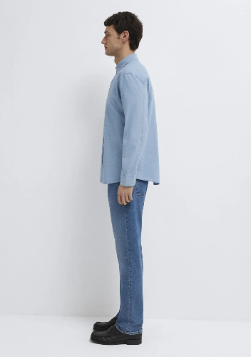 Resim Mavi Erkek Uzun Kol  Gömlek M0211977-70730