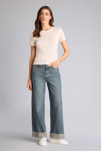 Resim Defacto Kadın T-shirt H1354AX/BG159