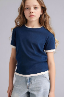 Resim Defacto Kız Çocuk T-shirt G0932A8/NV248