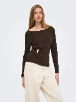Resim Only Onlelena L/S Boatneck Metal Top Jrs Noos Kadın T-shirt 15380314