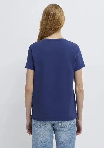Resim Mavi Kadın T-shirt M1613873-70498