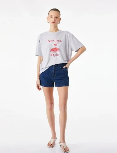 Resim Koton Kadın T-shirt 6SAK50045EK