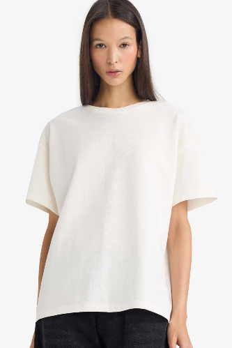 Resim Defacto Kadın T-shirt E4935AX/WT32