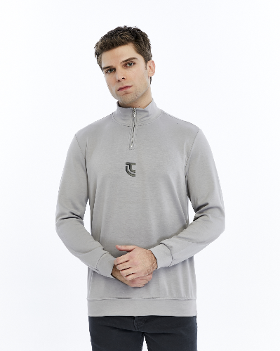 Resim Paul&More Yarım Fermuar Erkek Sweat 200 Yarım Fermuar