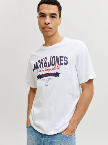 Resim Jack & Jones Jjelogo Tee Ss O-Neck 2 Col Ss26 Sn Erkek T-shirt 12288016
