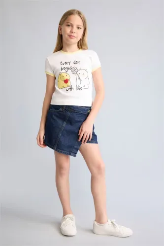 Resim Defacto Kız Çocuk T-shirt H8190A8/WT34