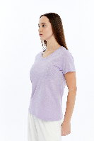 Resim Viole&More 1002 Flamlı  V Yaka Kadın T-shirt