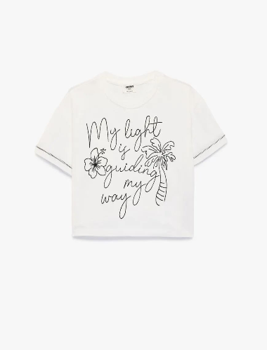 Resim Koton Kız Çocuk T-shirt 6SKG10119AK