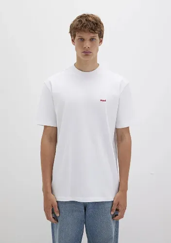 Resim Mavi Baskılı Erkek T-Shirt M0612216-620