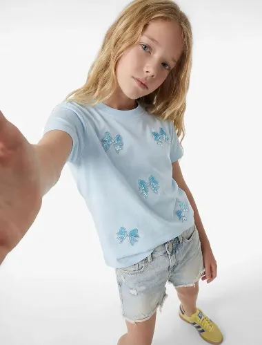 Resim Koton Kız Çocuk T-Shirt 6Skg10544Ak