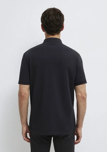 Resim Mavi Polo Yaka Erkek T-shirt M0613137-900